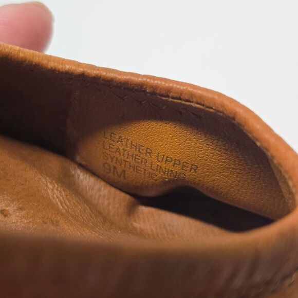 Tory Burch Eddie Tan Leather Ballet Flats 9 - Picture 9 of 9